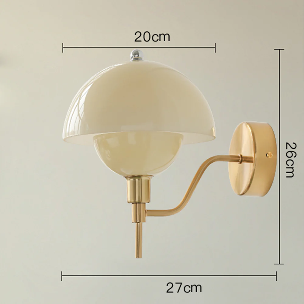 French Mushroom Glass Wall Lamp - Image 3
