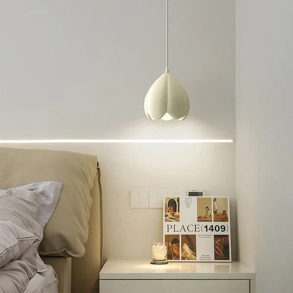 French Style Creamy Hanging Lamp Rustic Nature-Inspired Design Pendant Light - Image 4
