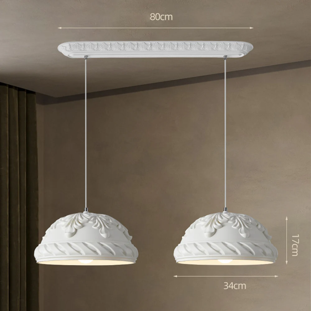 French Style Resin Retro Pendant Light - Image 12