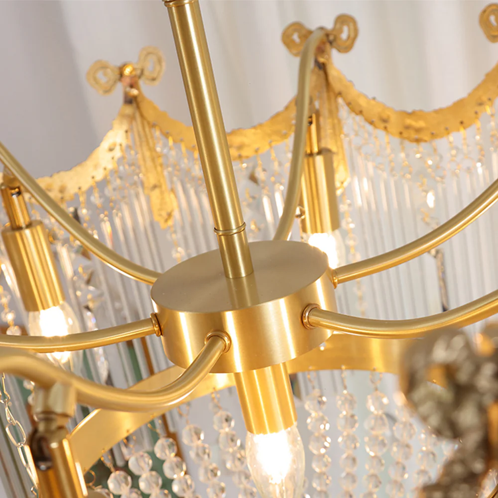 French Water Drop Crystal Chandelier - Image 4