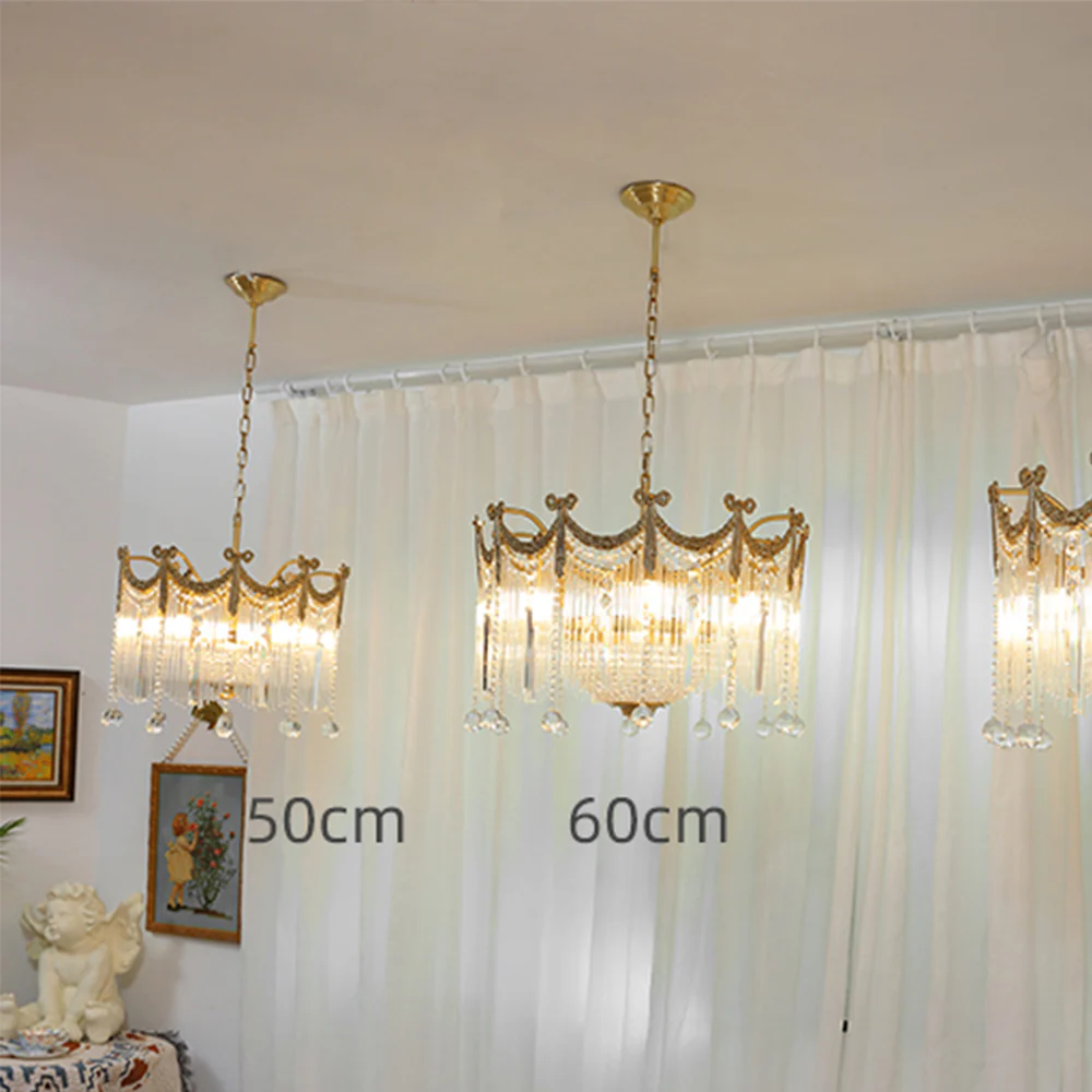 French Water Drop Crystal Chandelier - Image 5