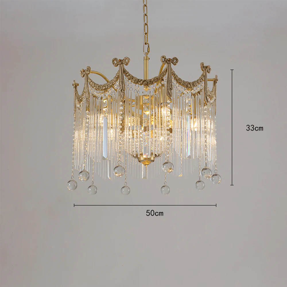 French Water Drop Crystal Chandelier - Image 7