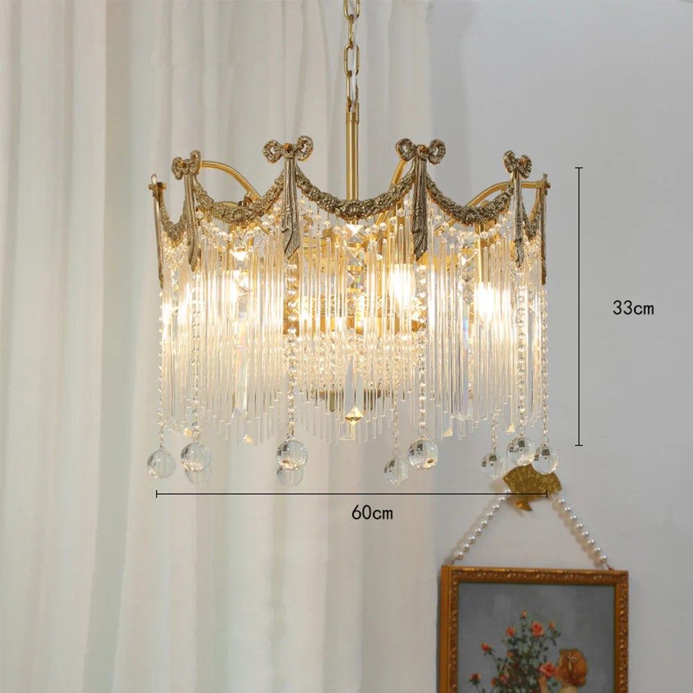 French Water Drop Crystal Chandelier - Image 8