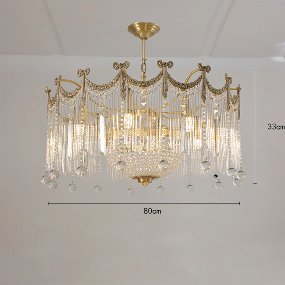French Water Drop Crystal Chandelier - Image 9