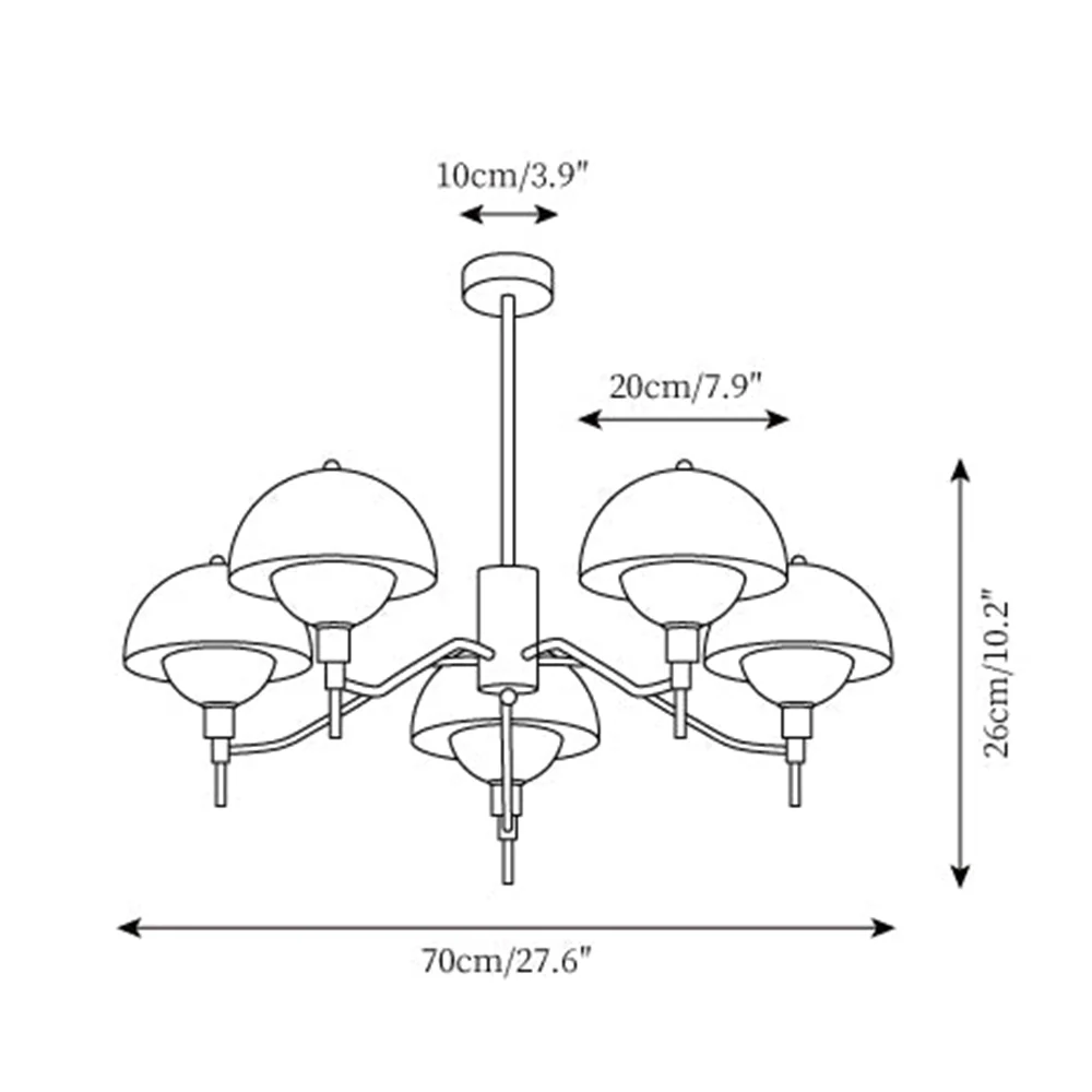 French White Cream Mushroom Chandelier - Image 10