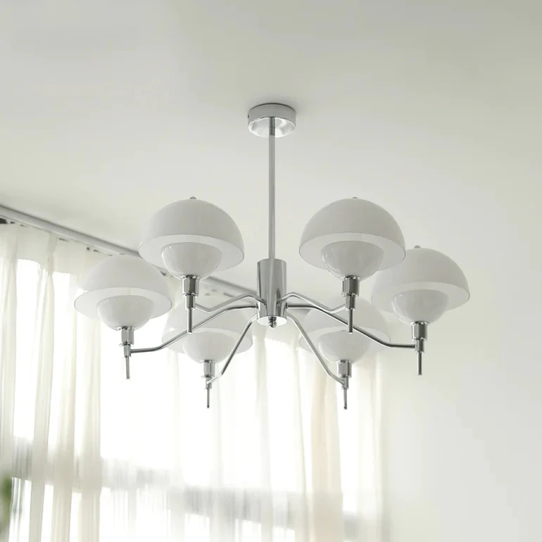 French White Cream Mushroom Chandelier - Image 11