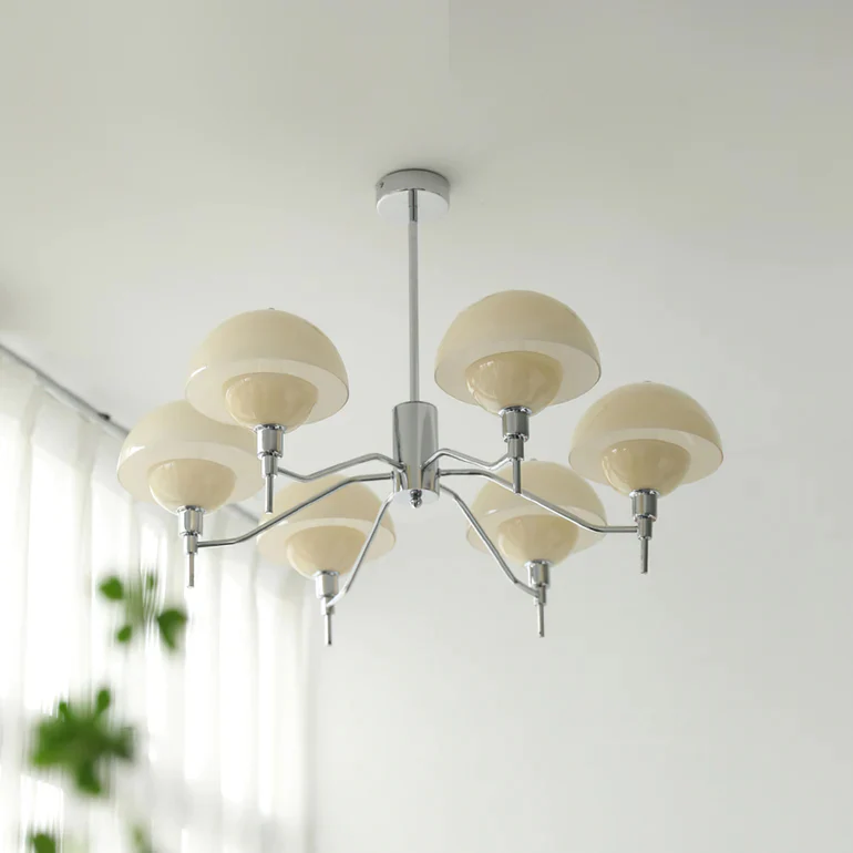 French White Cream Mushroom Chandelier - Image 12