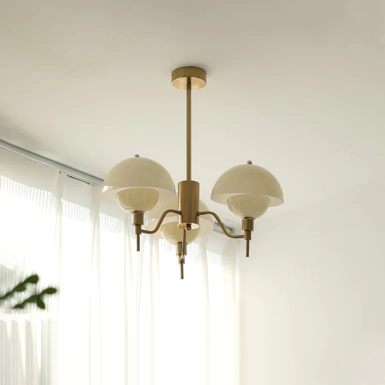 French White Cream Mushroom Chandelier - Image 4