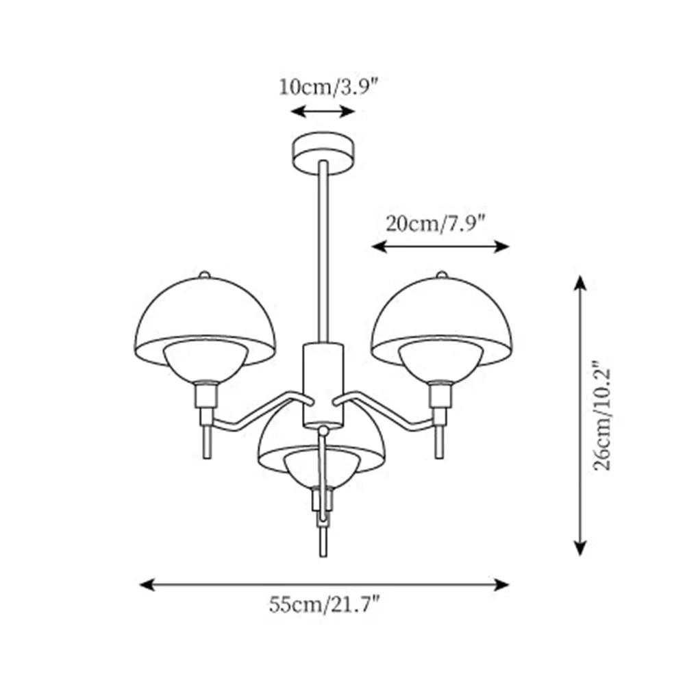 French White Cream Mushroom Chandelier - Image 5