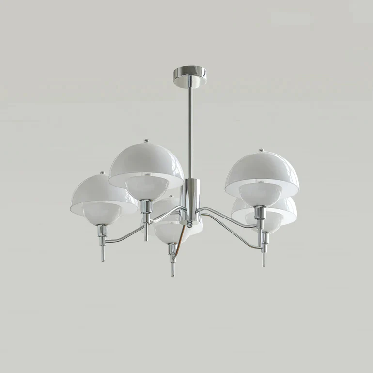 French White Cream Mushroom Chandelier - Image 6