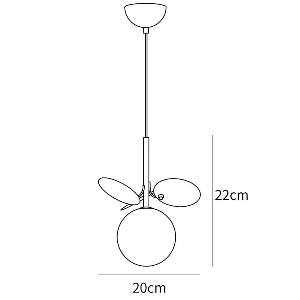 Glass Lampshade Chandelier Personality Art PVC Pendant Light - Image 10