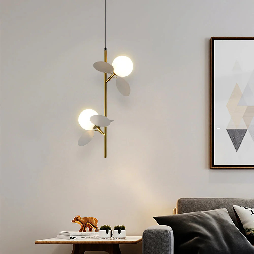 Glass Lampshade Chandelier Personality Art PVC Pendant Light - Image 12