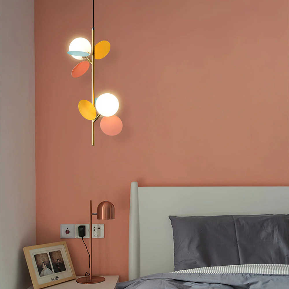 Glass Lampshade Chandelier Personality Art PVC Pendant Light - Image 18