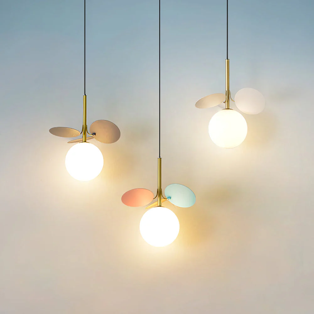 Glass Lampshade Chandelier Personality Art PVC Pendant Light - Image 23