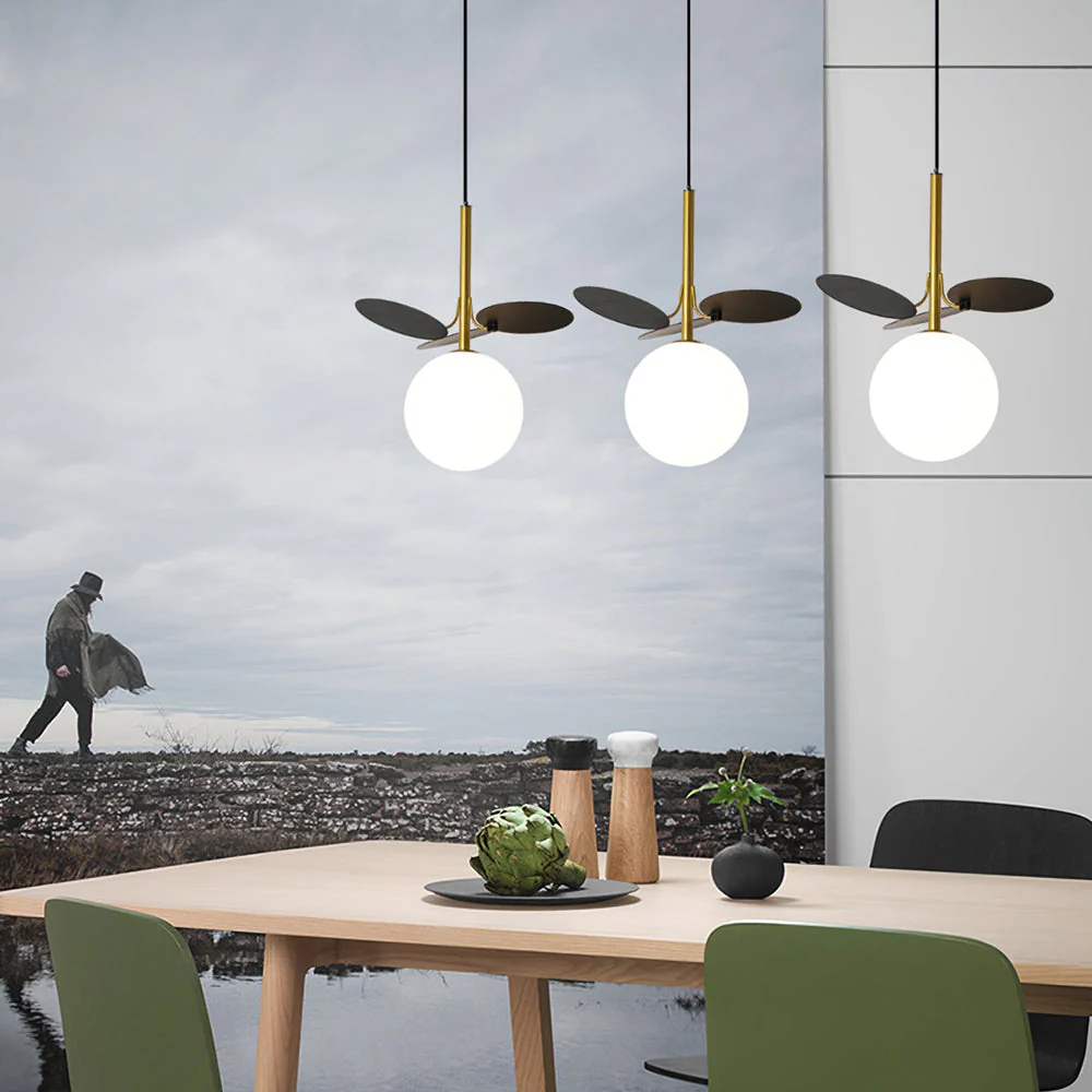 Glass Lampshade Chandelier Personality Art PVC Pendant Light - Image 3