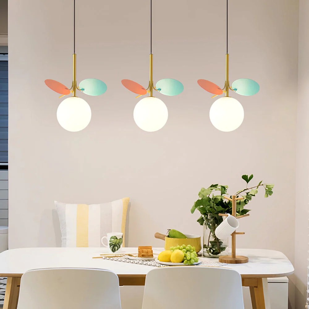 Glass Lampshade Chandelier Personality Art PVC Pendant Light - Image 7