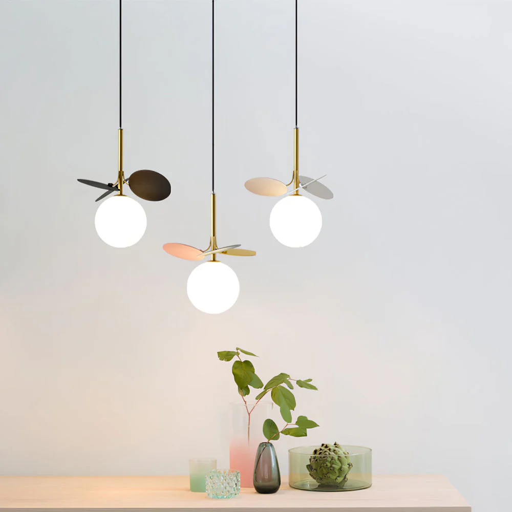 Glass Lampshade Chandelier Personality Art PVC Pendant Light - Image 9