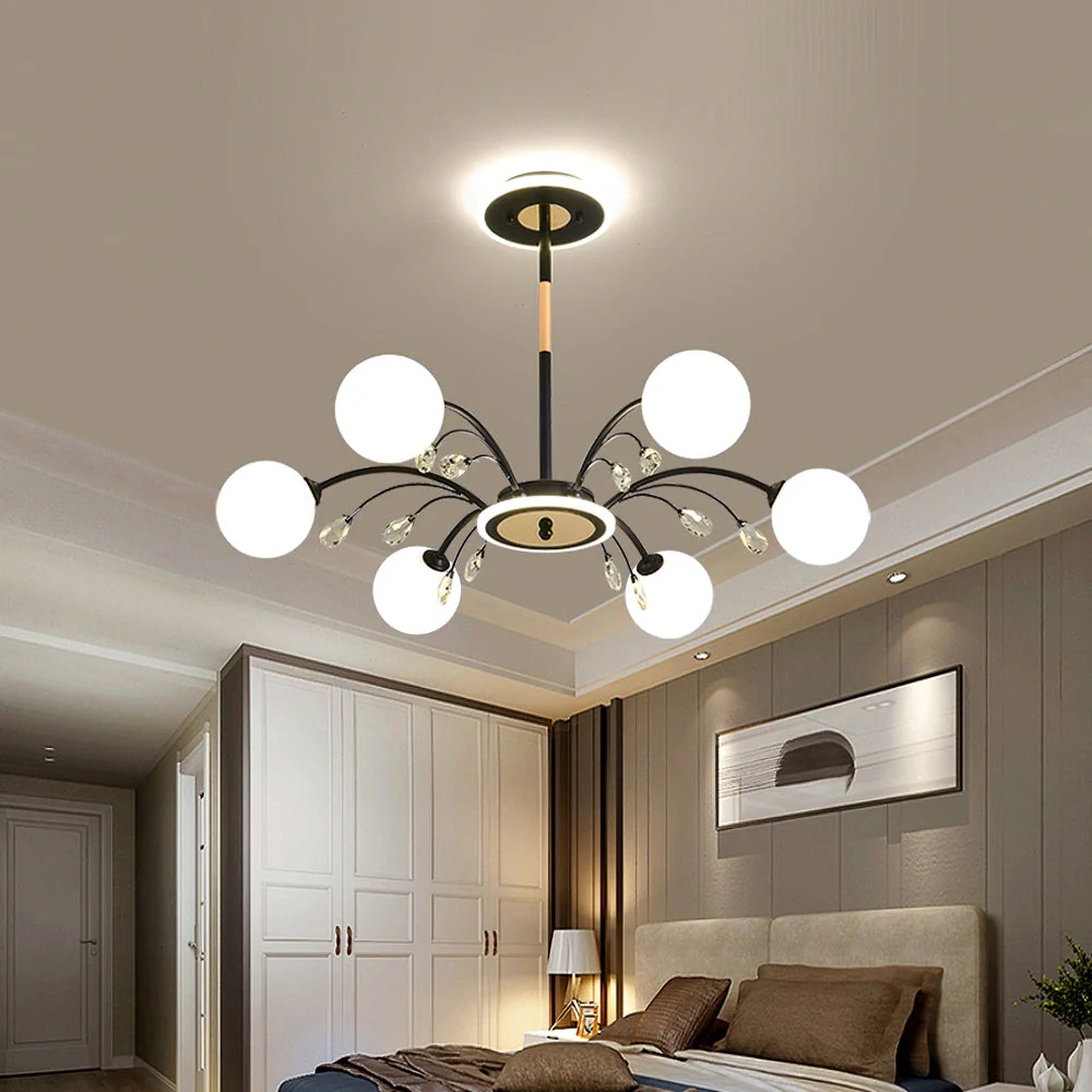 Luxurious Gold Glass Raindrop Chandeliers - Image 7