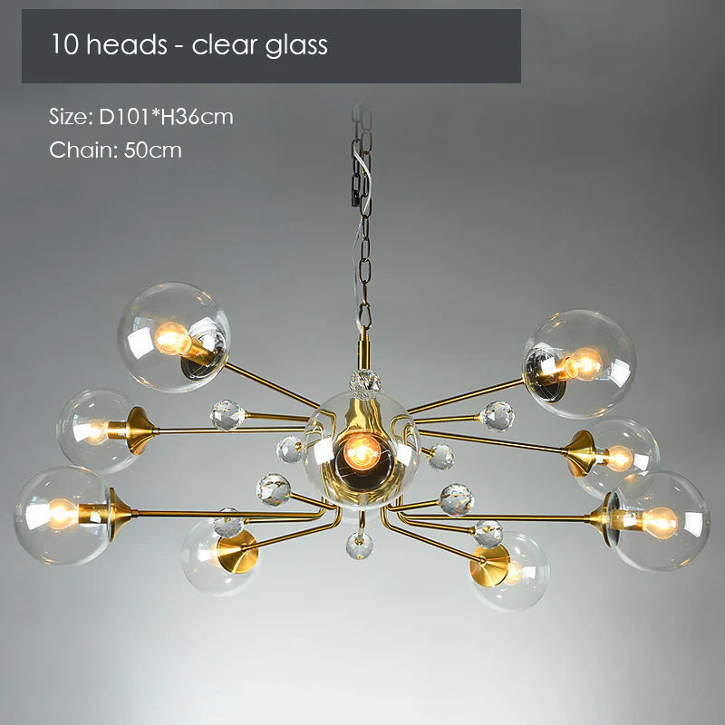 Gold Glass Modern LED chandelier - Image 10