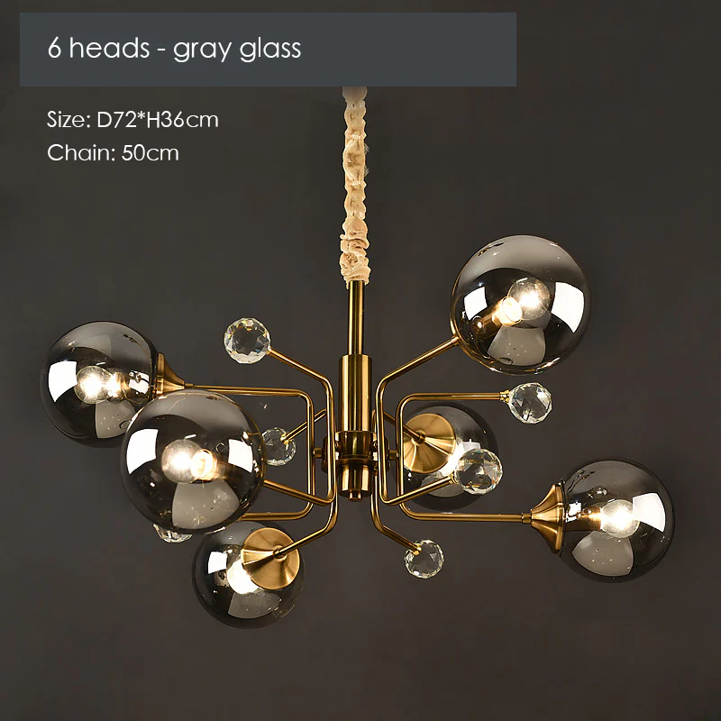 Gold Glass Modern LED chandelier - Image 6
