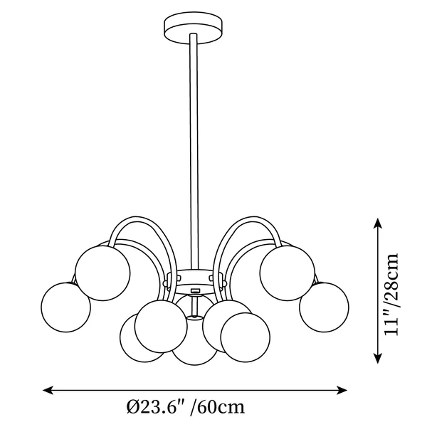 Modern Gold Sputnik Shape Chandelier - Image 16