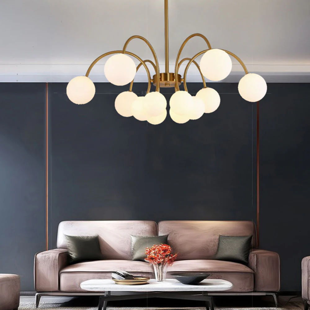 Modern Gold Sputnik Shape Chandelier - Image 3