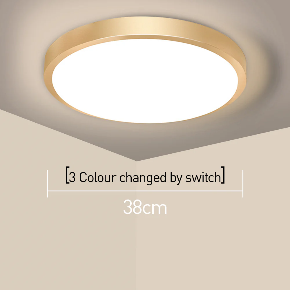 Gold Vintage Round Flush Mount Ceiling Light - Image 7