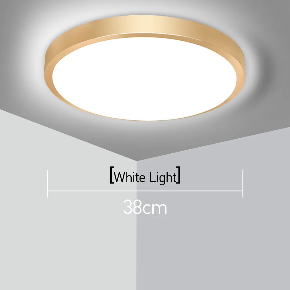 Gold Vintage Round Flush Mount Ceiling Light - Image 8