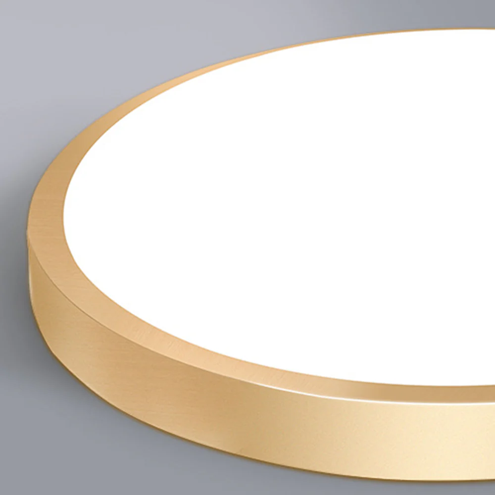 Gold Vintage Round Flush Mount Ceiling Light - Image 9