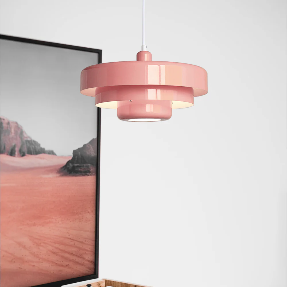 Mid-century Single Head Medieval Iron Round Pendant Light - Image 11
