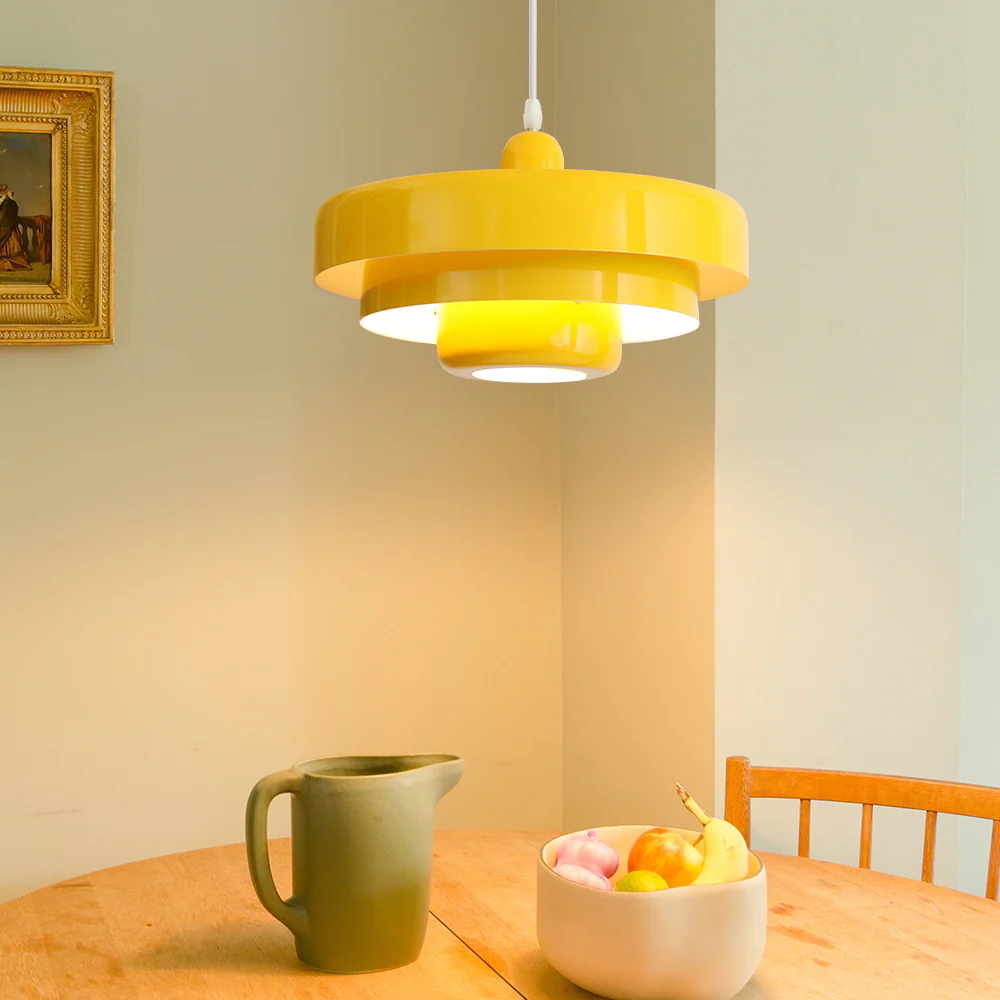 Mid-century Single Head Medieval Iron Round Pendant Light - Image 12