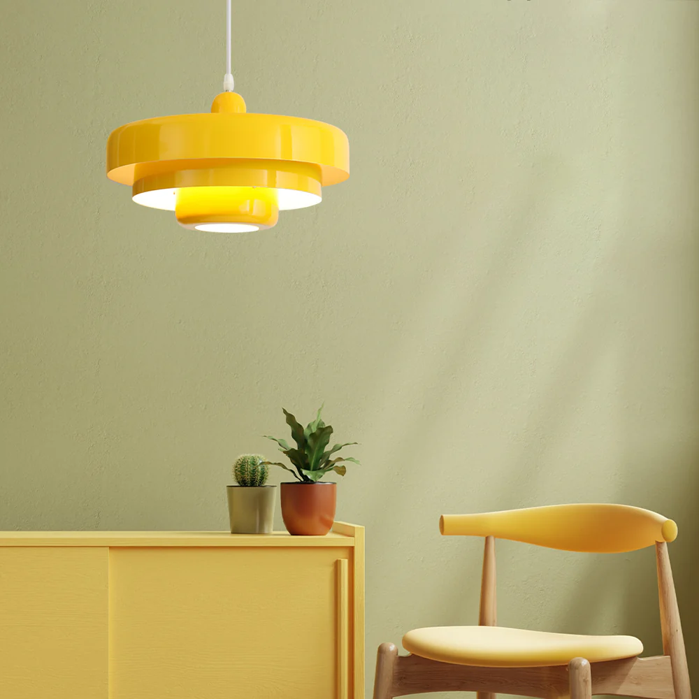 Mid-century Single Head Medieval Iron Round Pendant Light - Image 13