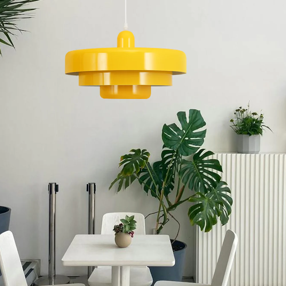 Mid-century Single Head Medieval Iron Round Pendant Light - Image 19