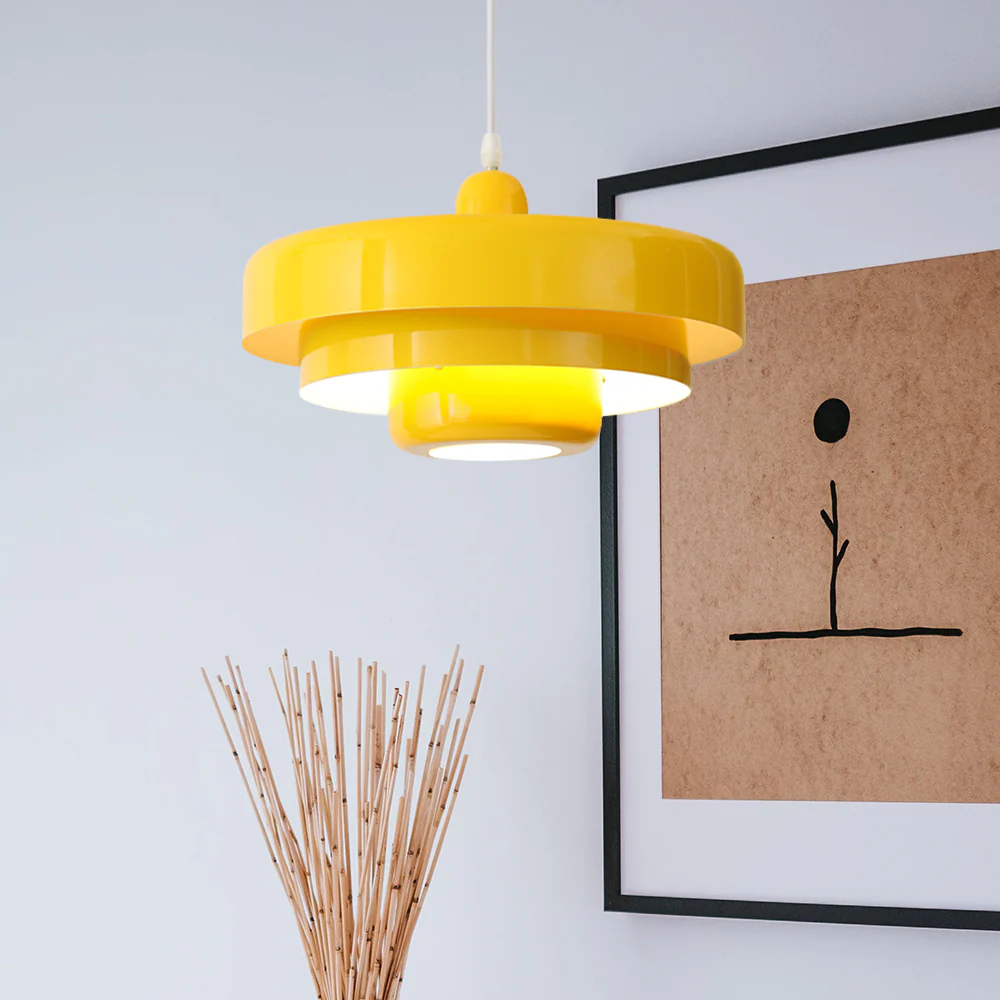 Mid-century Single Head Medieval Iron Round Pendant Light - Image 20