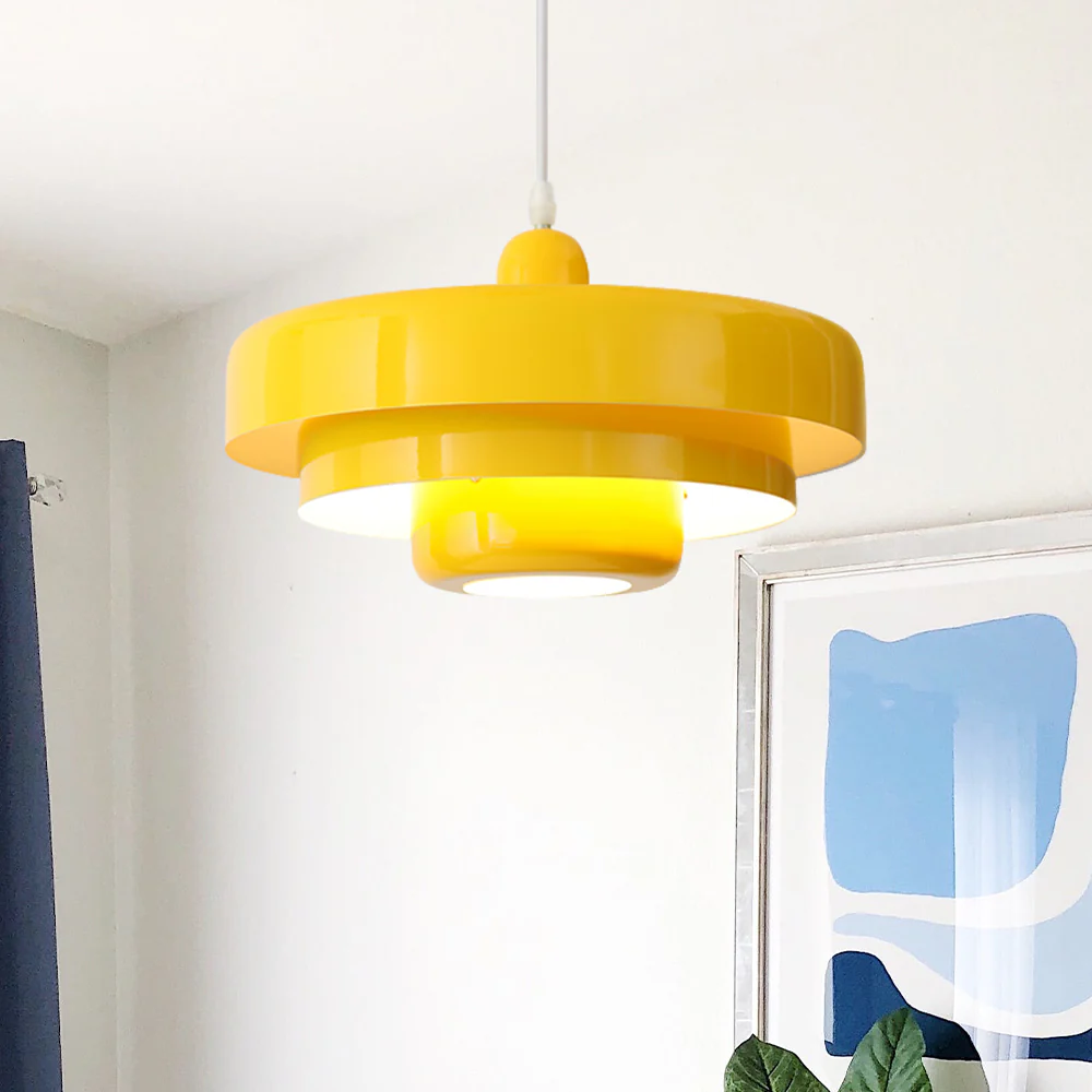 Mid-century Single Head Medieval Iron Round Pendant Light - Image 22