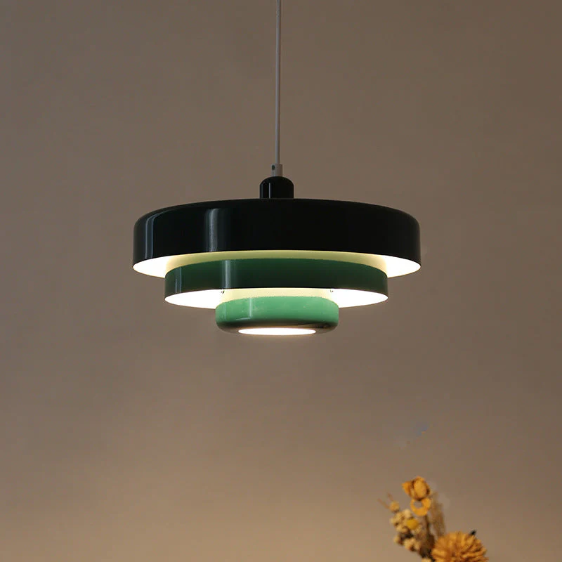 Mid-century Single Head Medieval Iron Round Pendant Light - Image 26