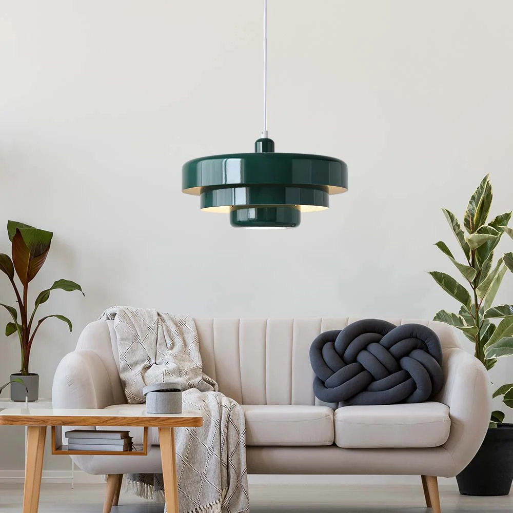 Mid-century Single Head Medieval Iron Round Pendant Light - Image 27
