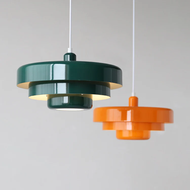 Mid-century Single Head Medieval Iron Round Pendant Light - Image 31
