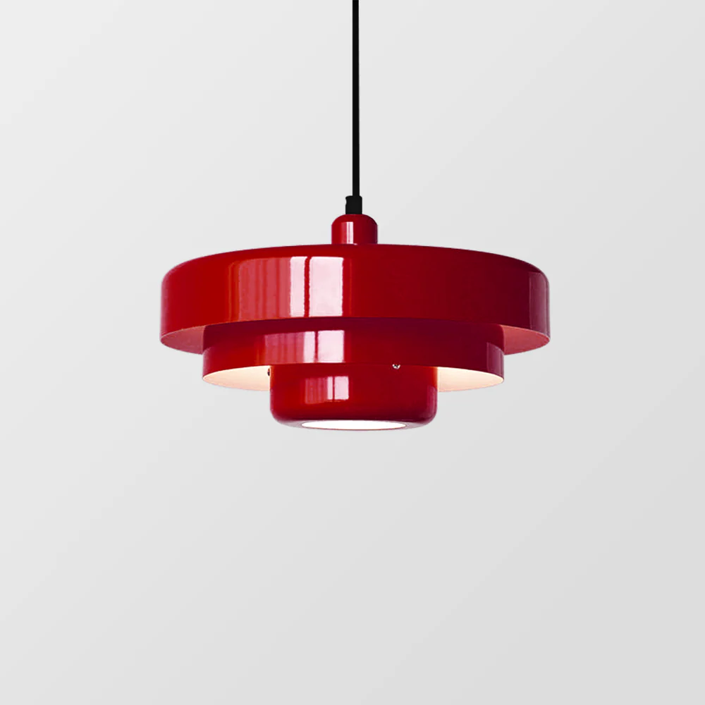 Mid-century Single Head Medieval Iron Round Pendant Light - Image 32