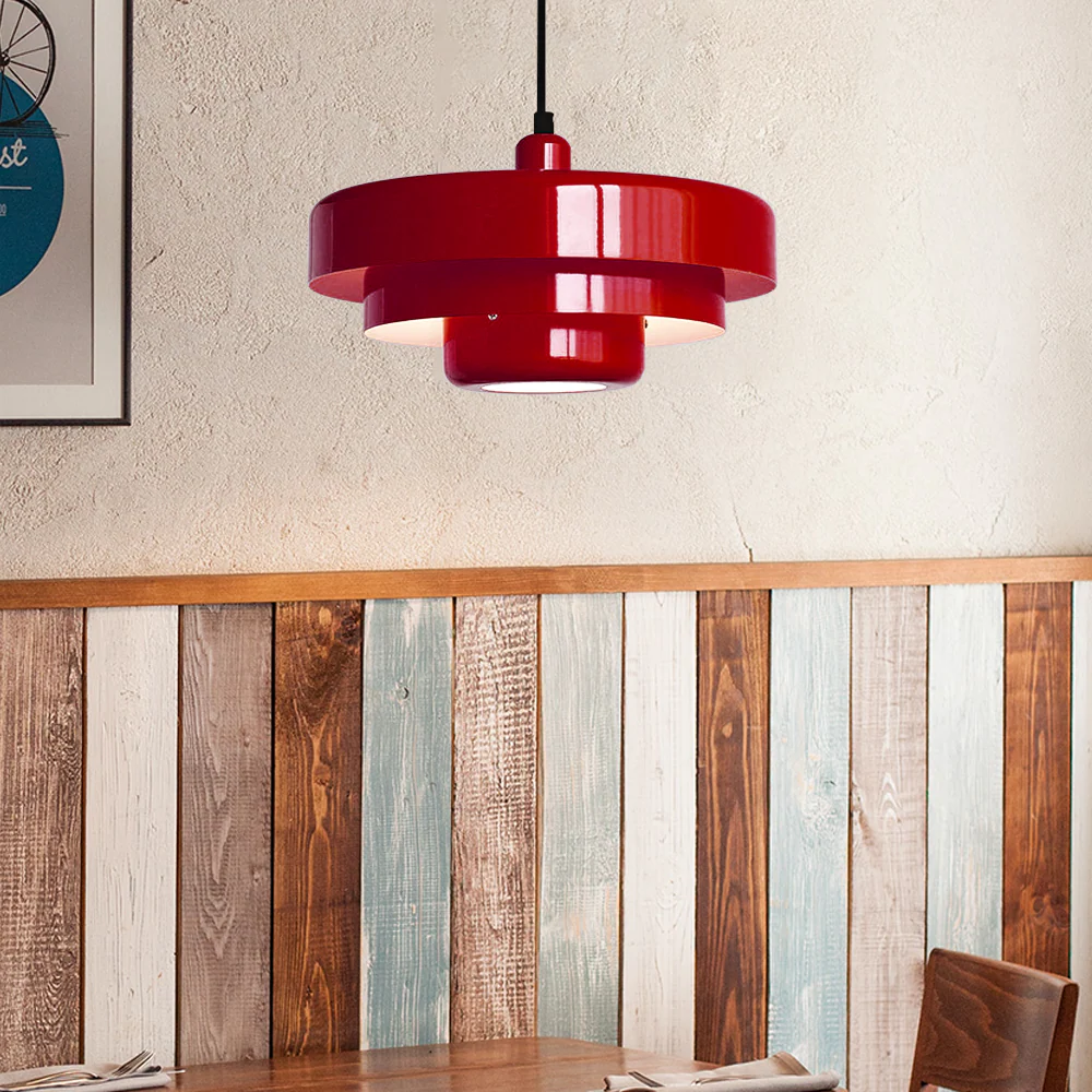 Mid-century Single Head Medieval Iron Round Pendant Light - Image 34