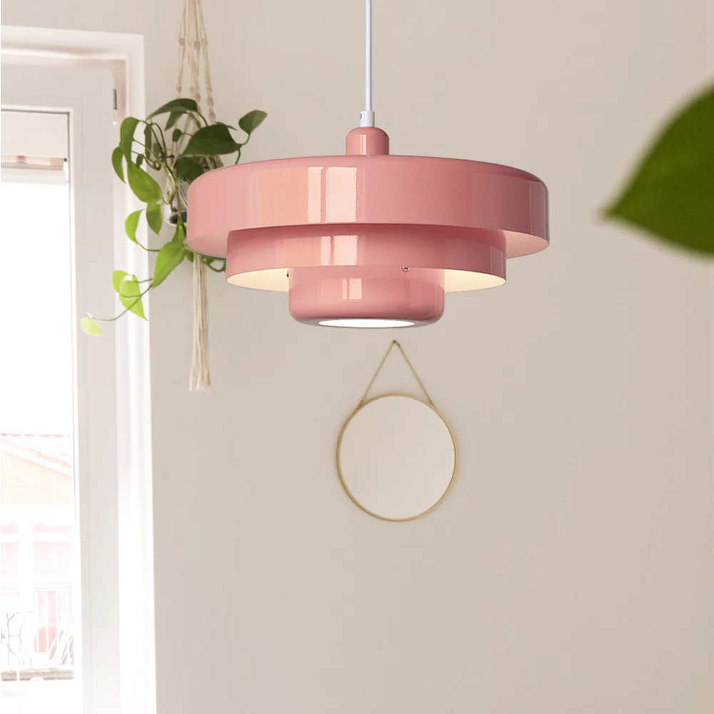 Mid-century Single Head Medieval Iron Round Pendant Light - Image 9
