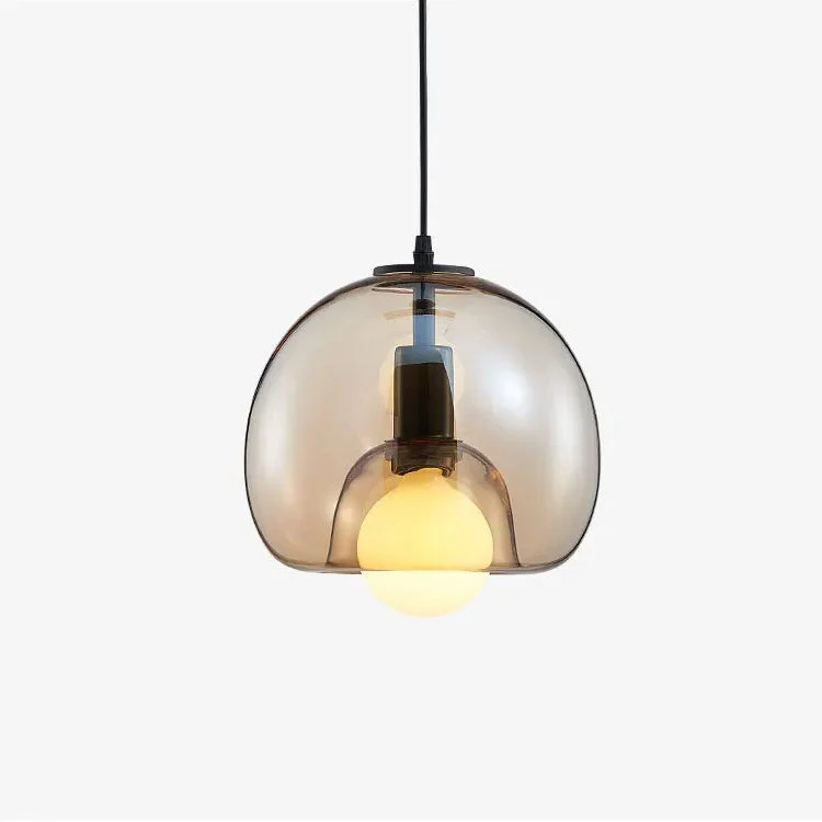 Handblown Stained Glass Orb Pendant Light Lampshade - Image 12