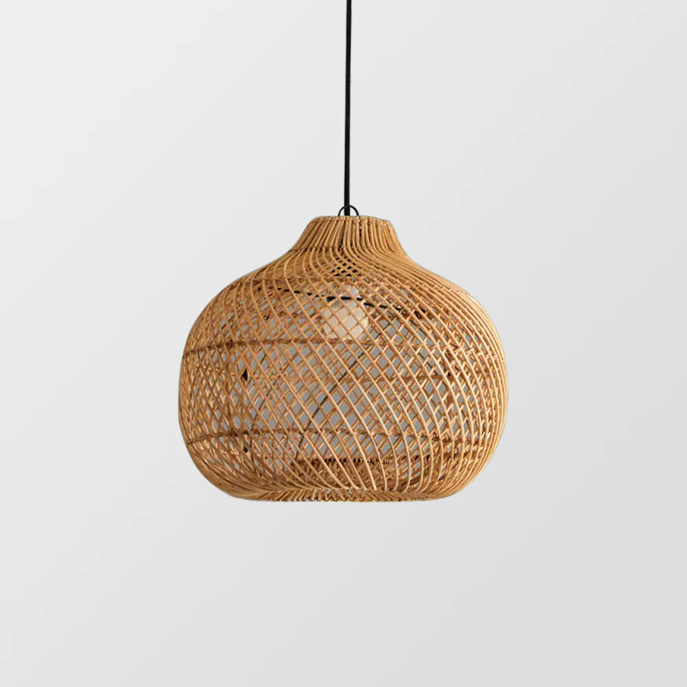 Handmade Wicker Basket Rattan Pendant Light - Image 13