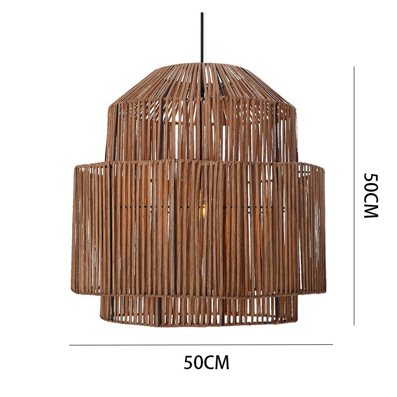 Handwoven Rattan Modern Pendant Lighting For Kitchen Island - Image 4