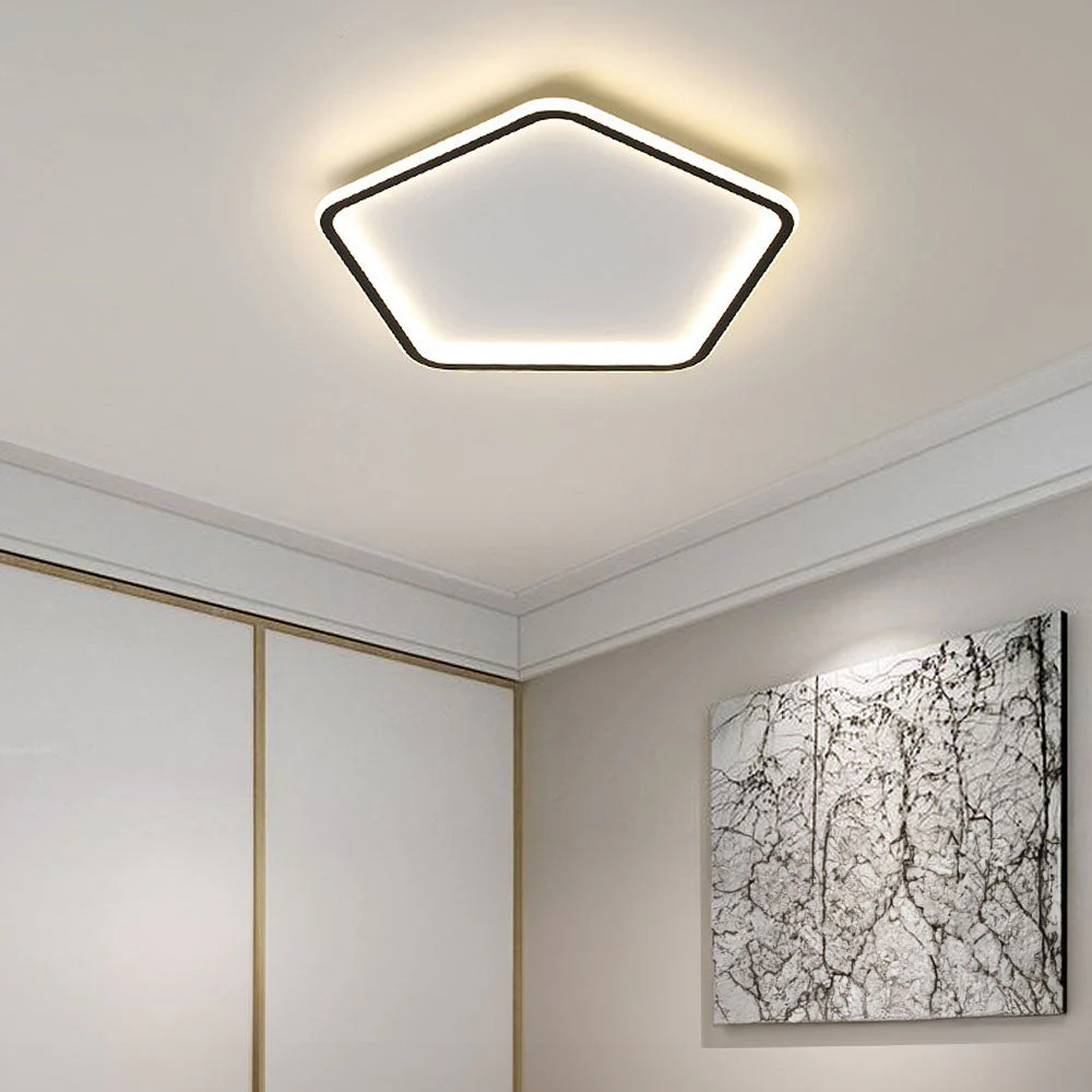 Hollow Nordic Pentagon LED Ceiling Light - Image 3
