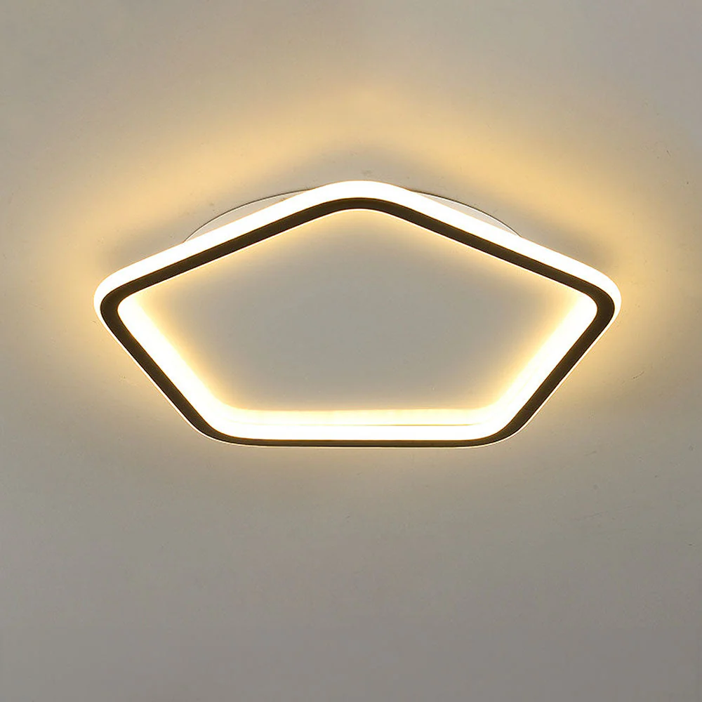 Hollow Nordic Pentagon LED Ceiling Light - Image 4