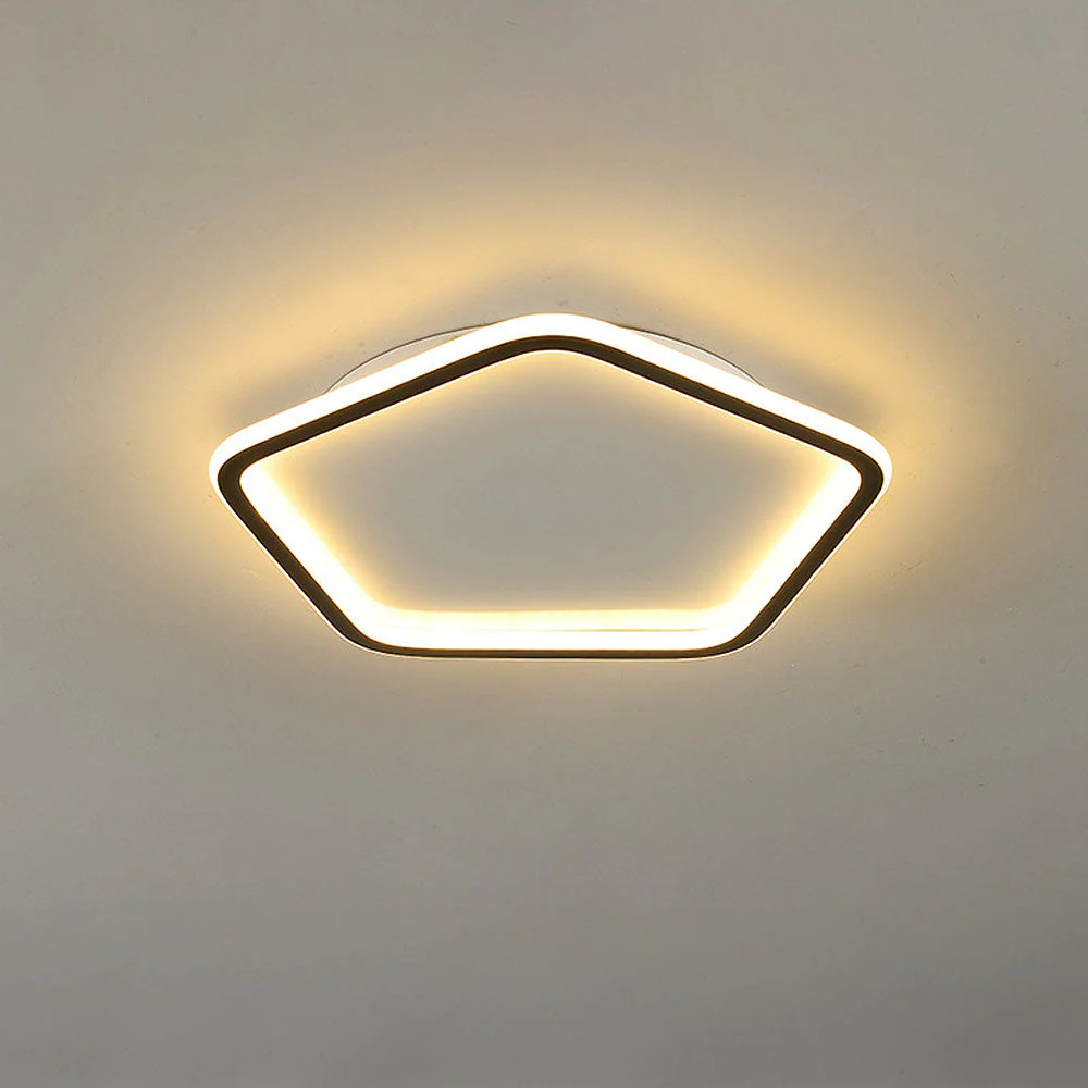 Hollow Nordic Pentagon LED Ceiling Light - Image 5