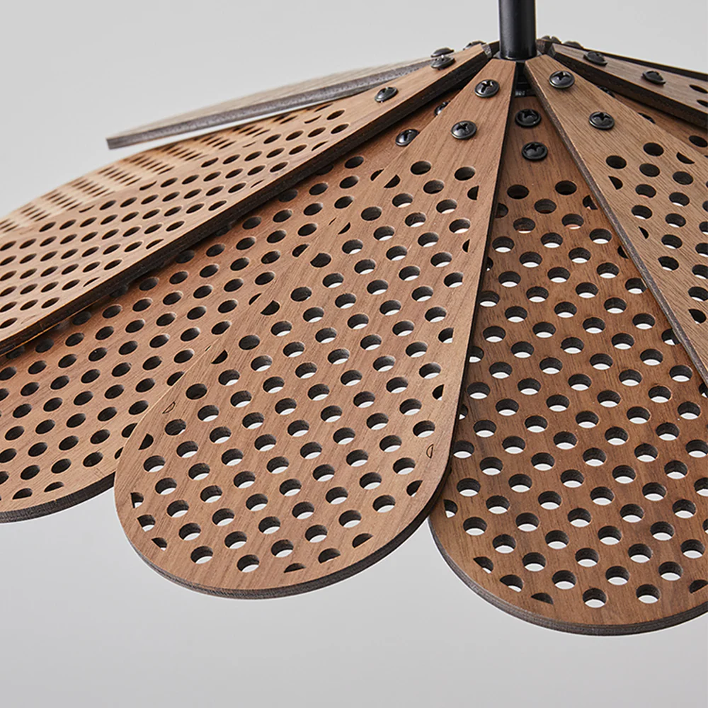 Hollyhock LED Rattan Leaves Pendant Light - Image 12