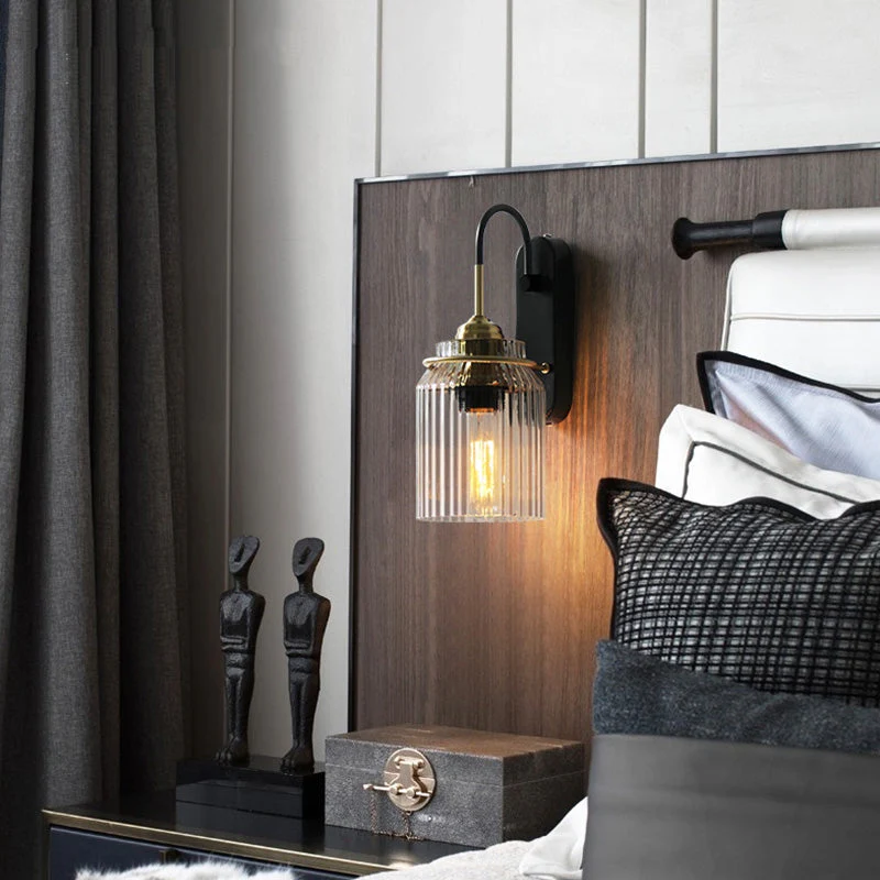 Modern Glass Shade Funnel Wall Lamps For Living Room - Image 3