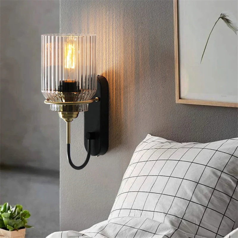 Modern Glass Shade Funnel Wall Lamps For Living Room - Image 4
